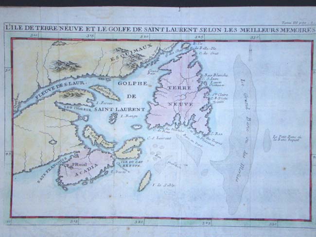 An early 18th century Map   depicting Newfoundland and the Gulf of St. Lawrence by J.F. Bernard and published in Amsterdam in 1715. — image 2